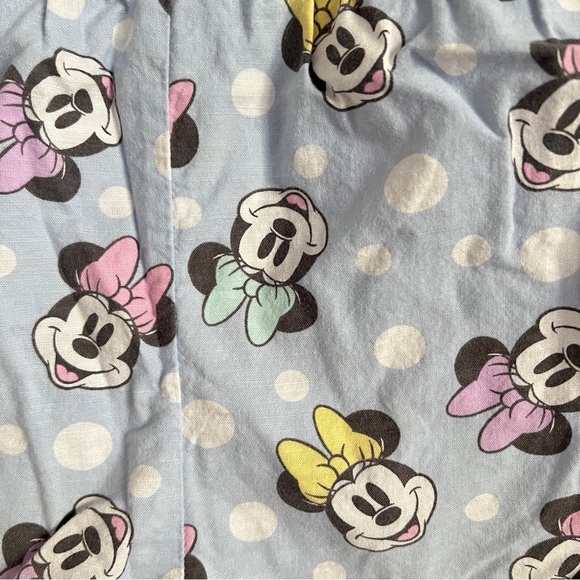 Disney Minnie Mouse Girls Romper Blue Polka Dot Button Front Size 24 Months - Picture 3 of 8